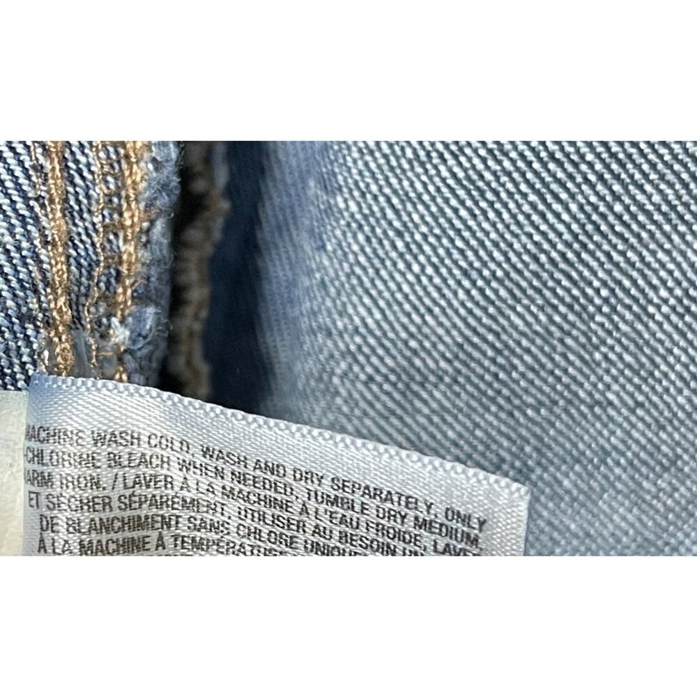 Old Navy Denim Jean Jacket Size XS Extra Small Dark Wash Stretch - Picture 6 of 6